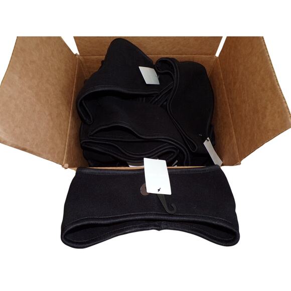(28) Lot West Loop Fleece Headbands Ear Warmers Black 4.5" taper to 3.5" - Picture 2 of 3